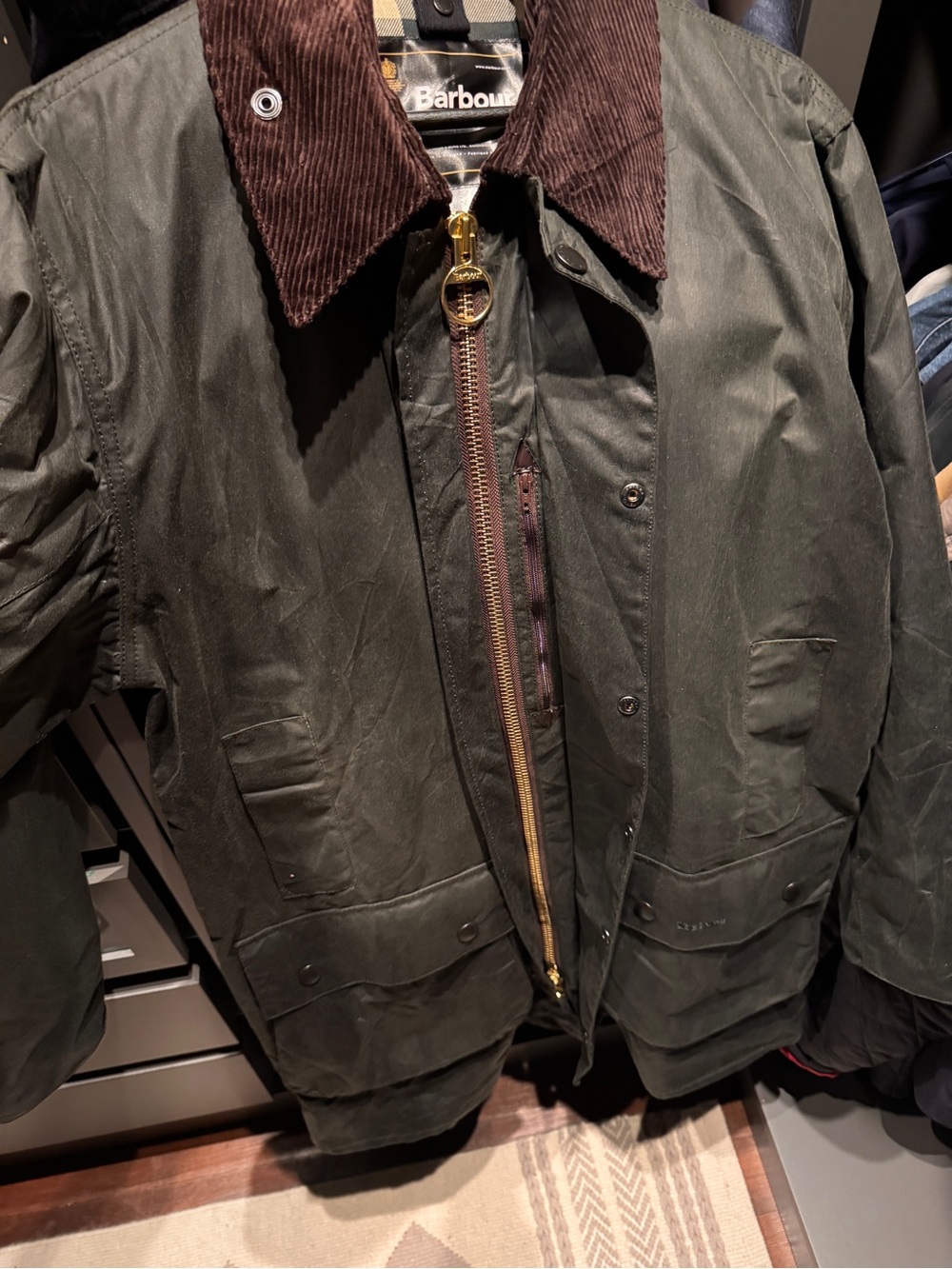 Barbour Border Waxed Jacket – XL – Excellent Condition